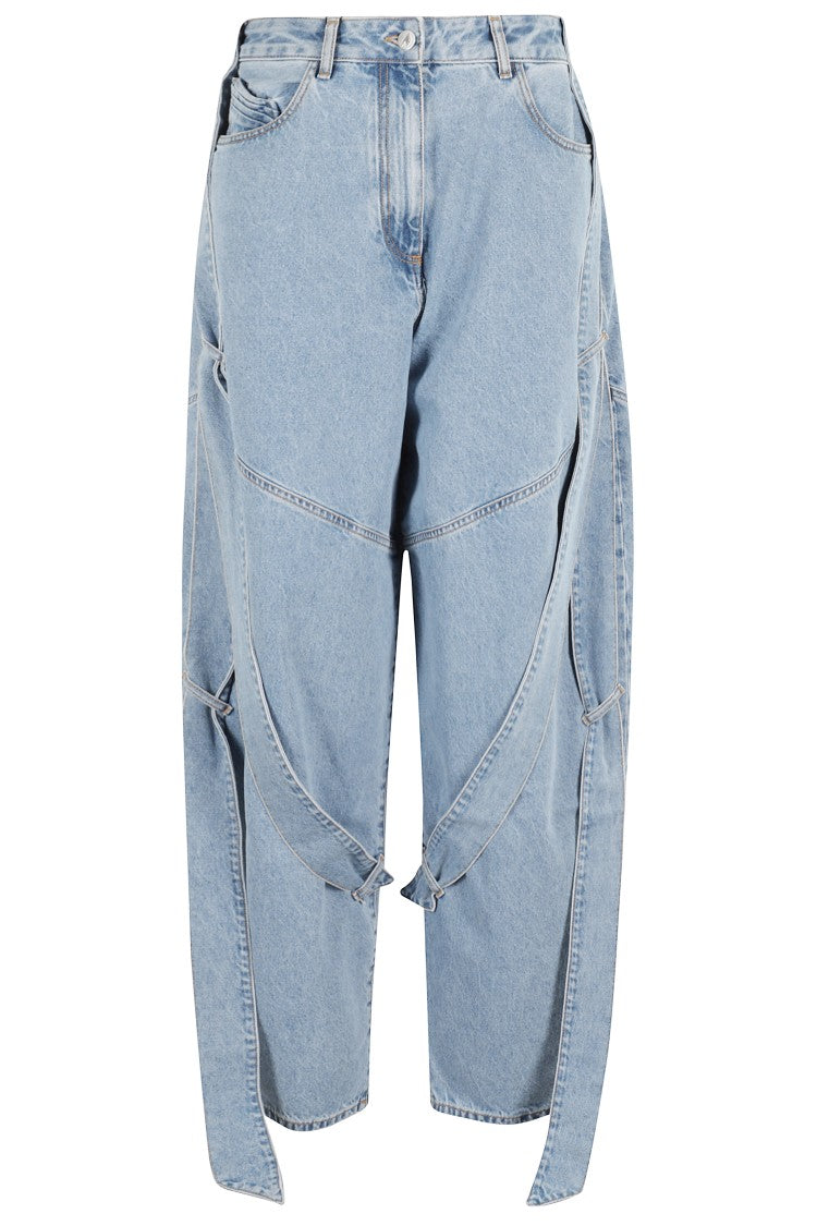 The Attico Light Blue Denim Long Pants