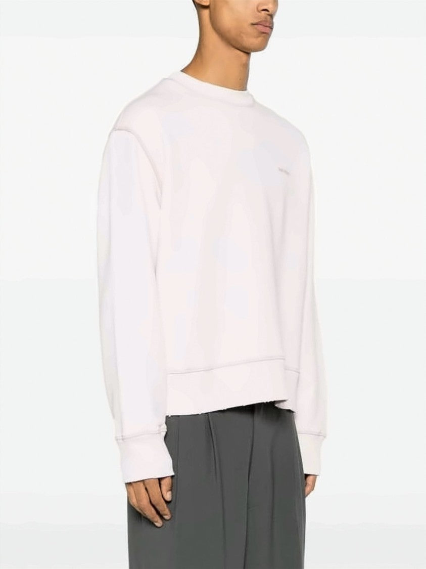 Ami Paris Relaxed Fit Long-Sleeve Sweatshirt With Crew Neckline