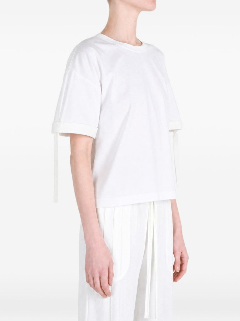 Givenchy Boxy Cropped Ribbon Tie Top