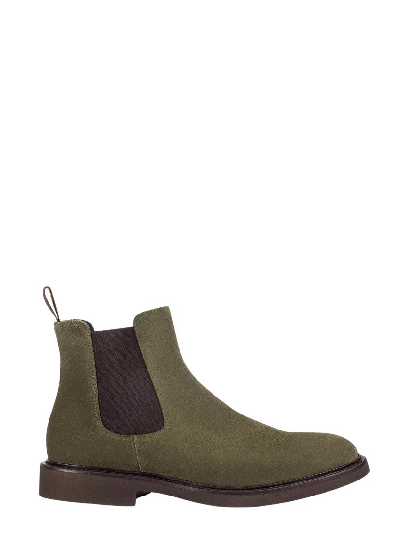 Doucal's Olive Green Suede Boots