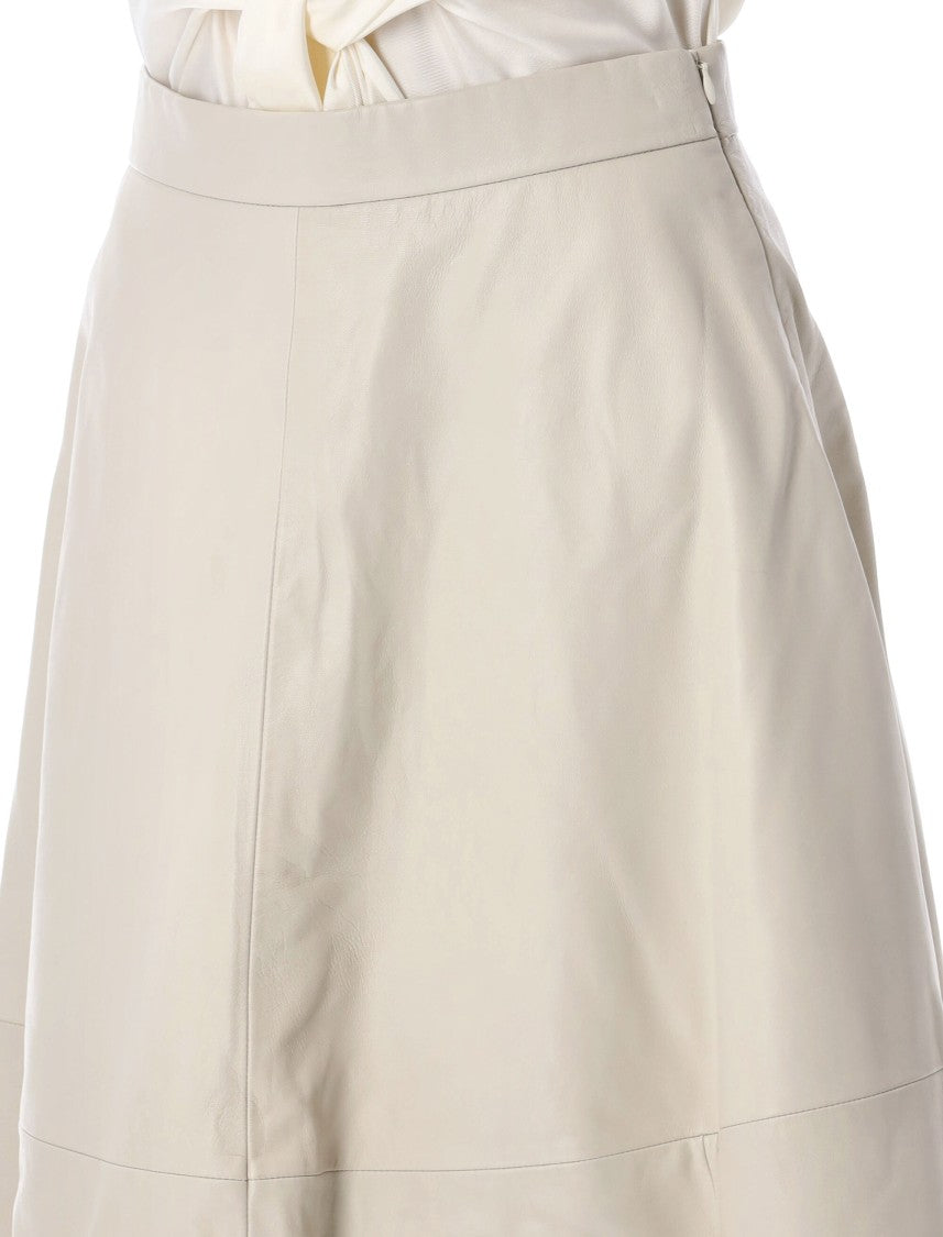 Róhe Midi Leather Skirt