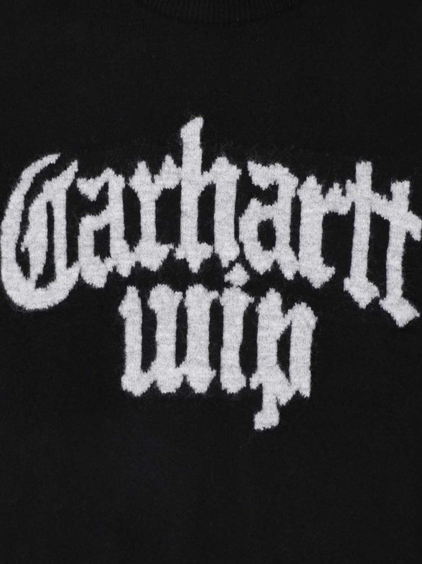 Carhartt Wip Black Deck Intarsia Crewneck Knit Sweater