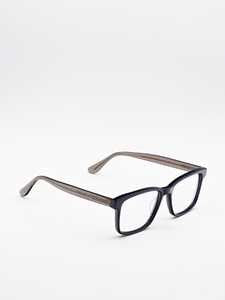 Moli@Limo Bold Rectangular Black Optical Frames With Contrasting Temples