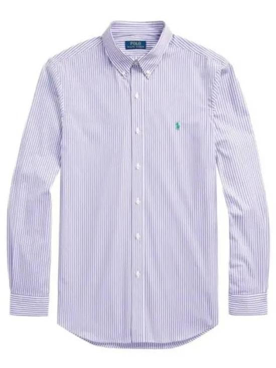 Polo Ralph Lauren Long-Sleeve Striped Button-Up Shirt With Classic Collar