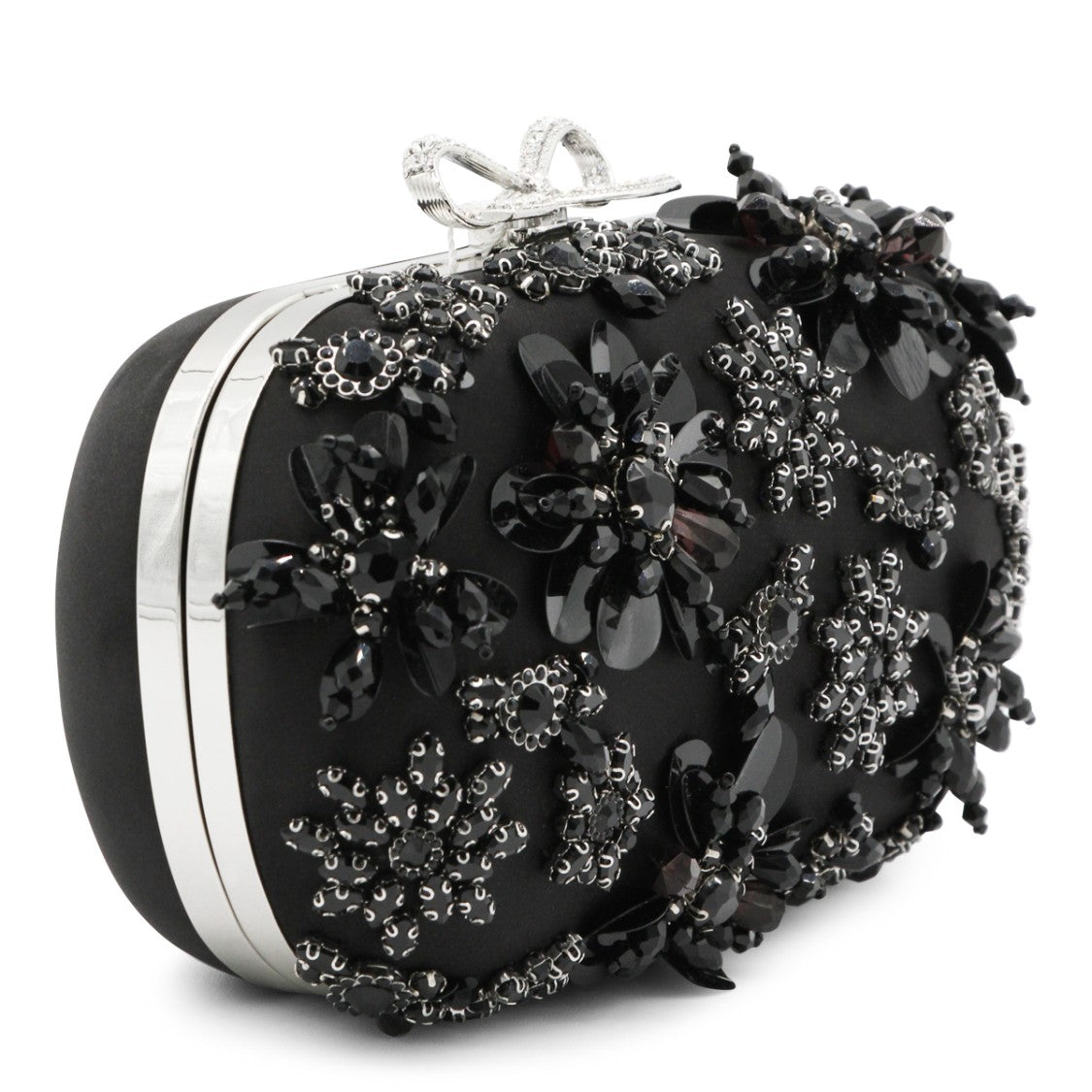 Self-Portrait Black Embellished Clutch