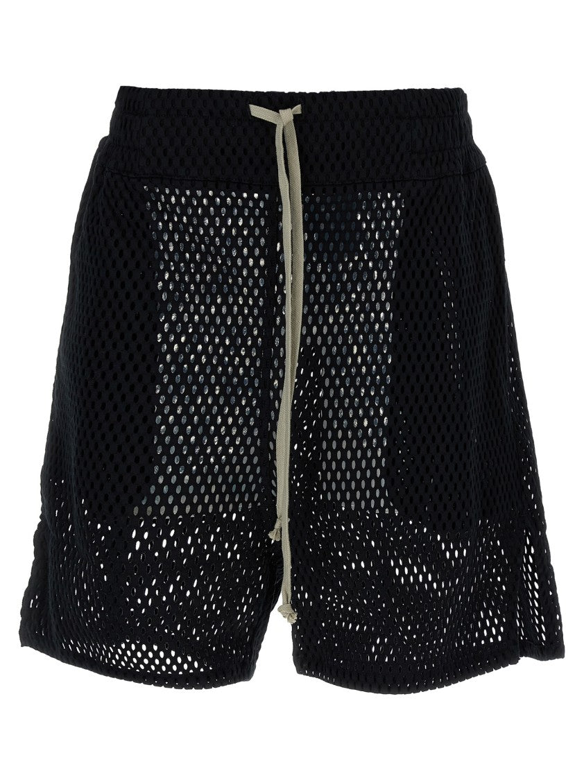 Rick Owens Perforated Cotton Bermuda Shorts