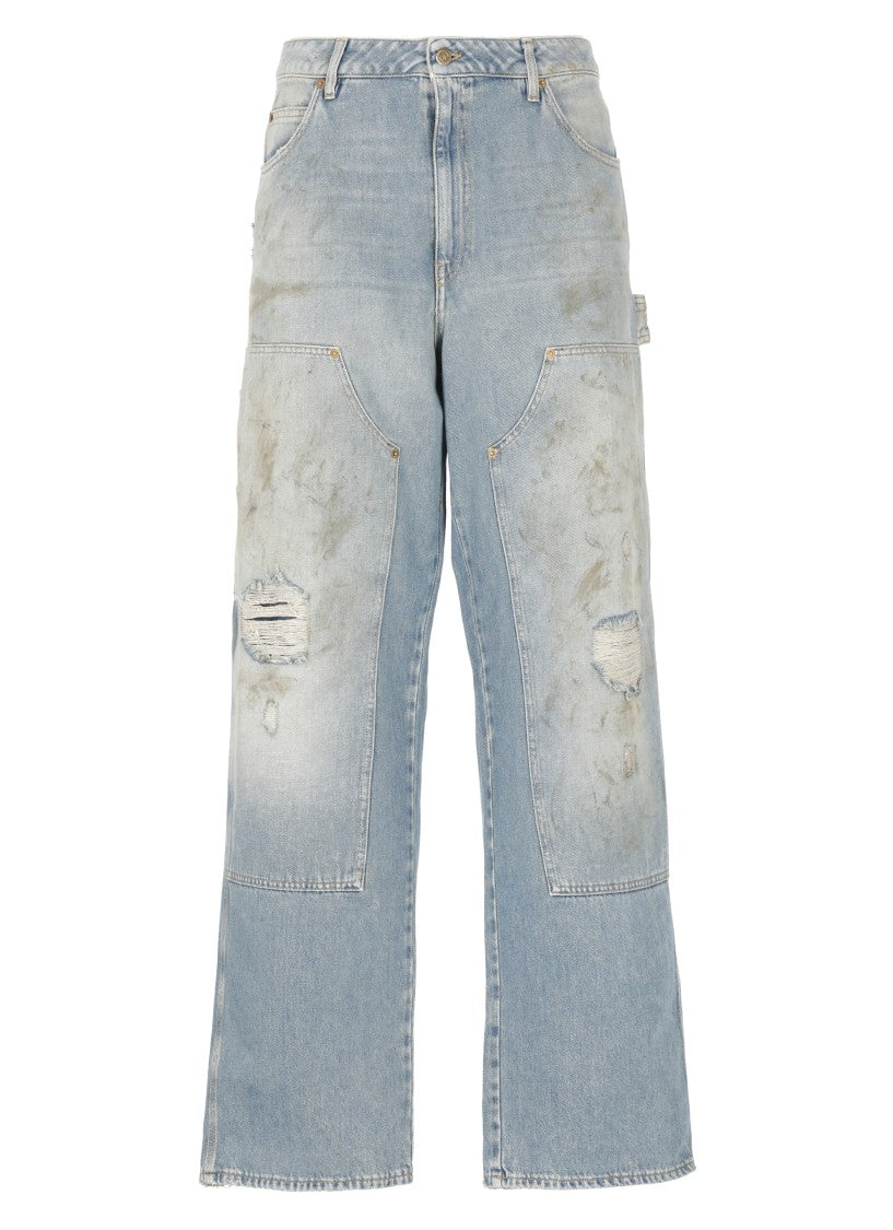 Golden Goose Light Blue Cotton Jeans