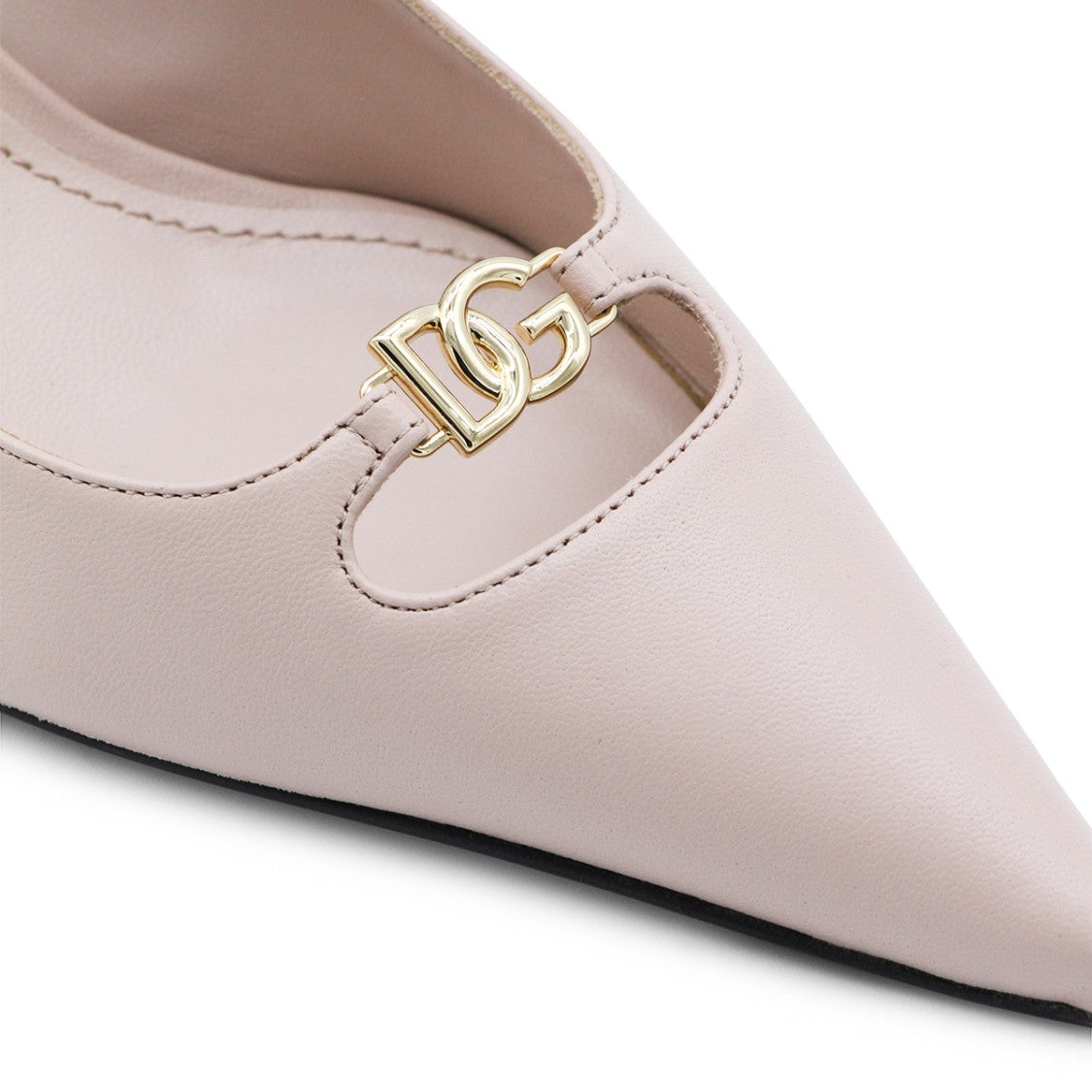 Dolce & Gabbana Light Pink Pointed Toe Slingback Pumps