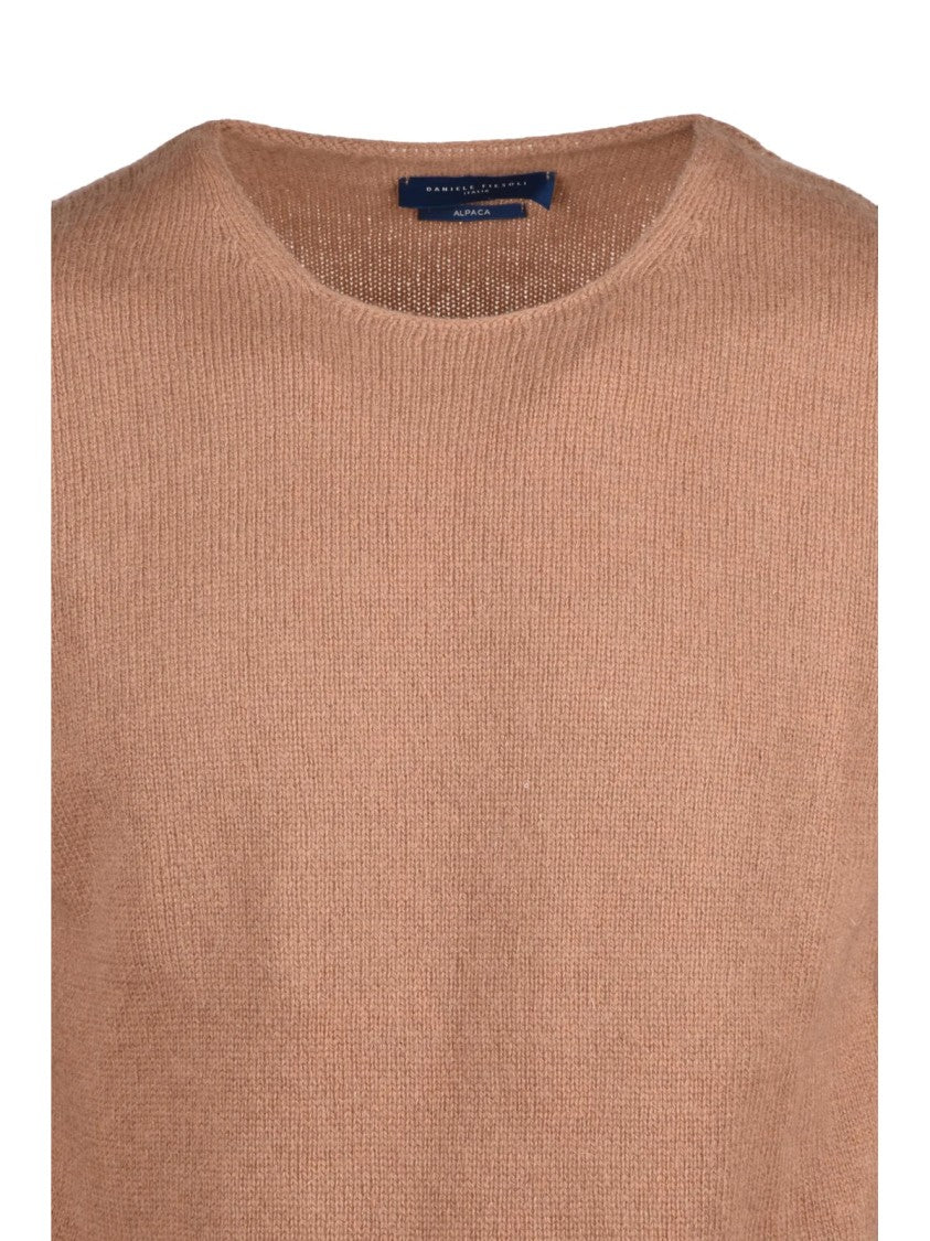 Daniele Fiesoli Crewneck Pullover In Sumptuous Alpaca And Merino Wool Blend