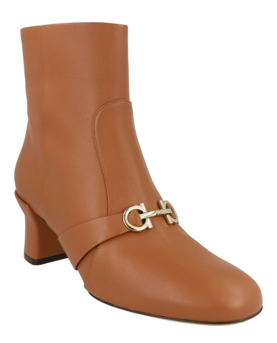 Ferragamo Orietta Leather Ankle Boots