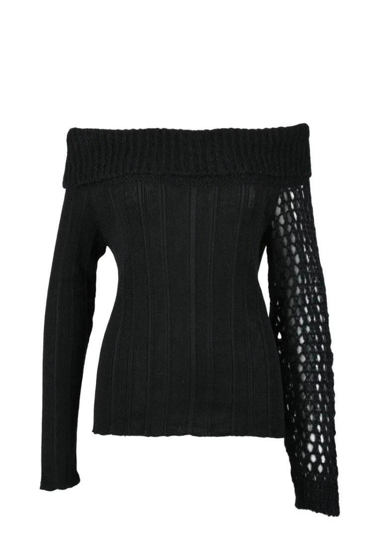 Virginia Bizzi Merino Wool Cashmere Sweater - Black