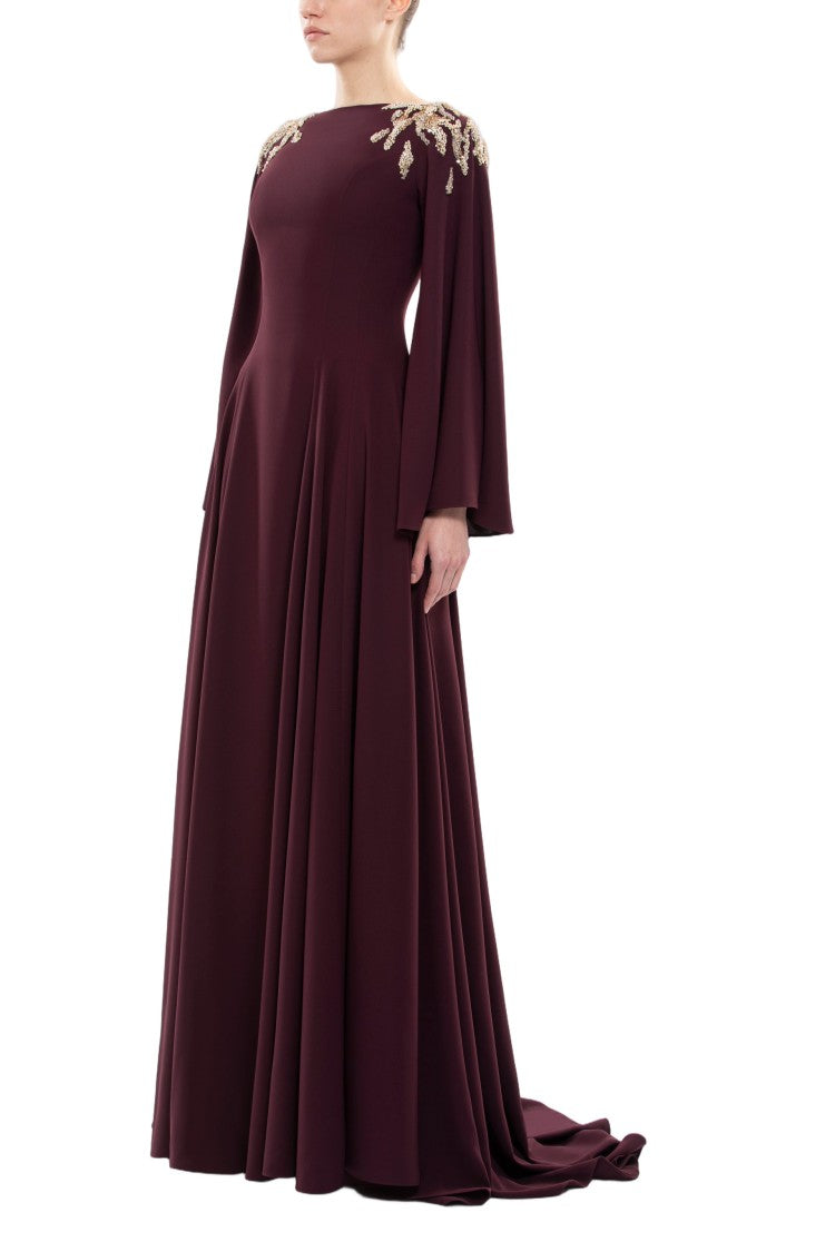 Saiid Kobeisy Embellished Crepe Kaftan