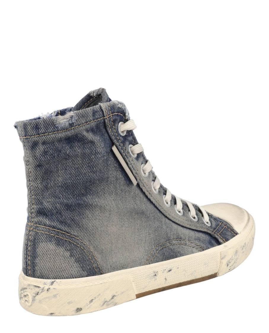 Balenciaga Paris Denim High-Top Sneakers