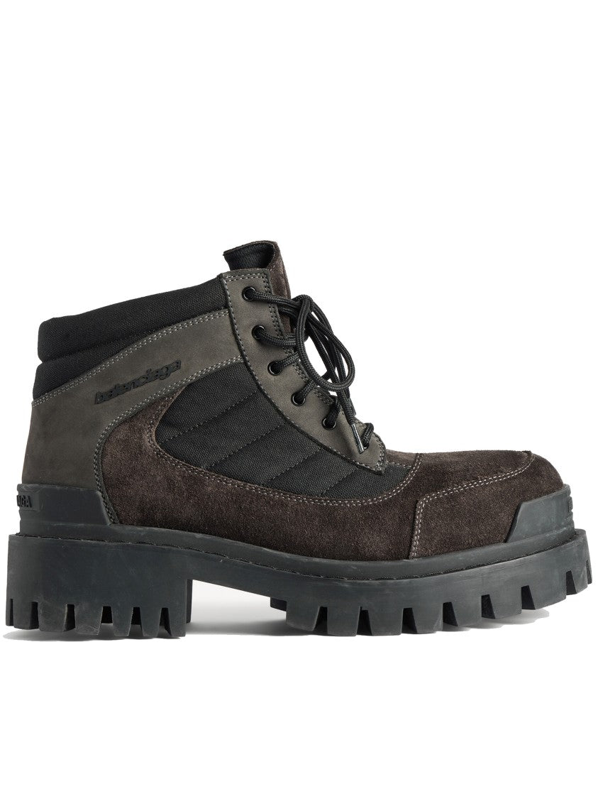 Balenciaga Black Low Combat High-Top Boots