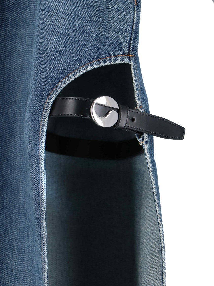 Coperni Midi Denim Skirt With Side Slit