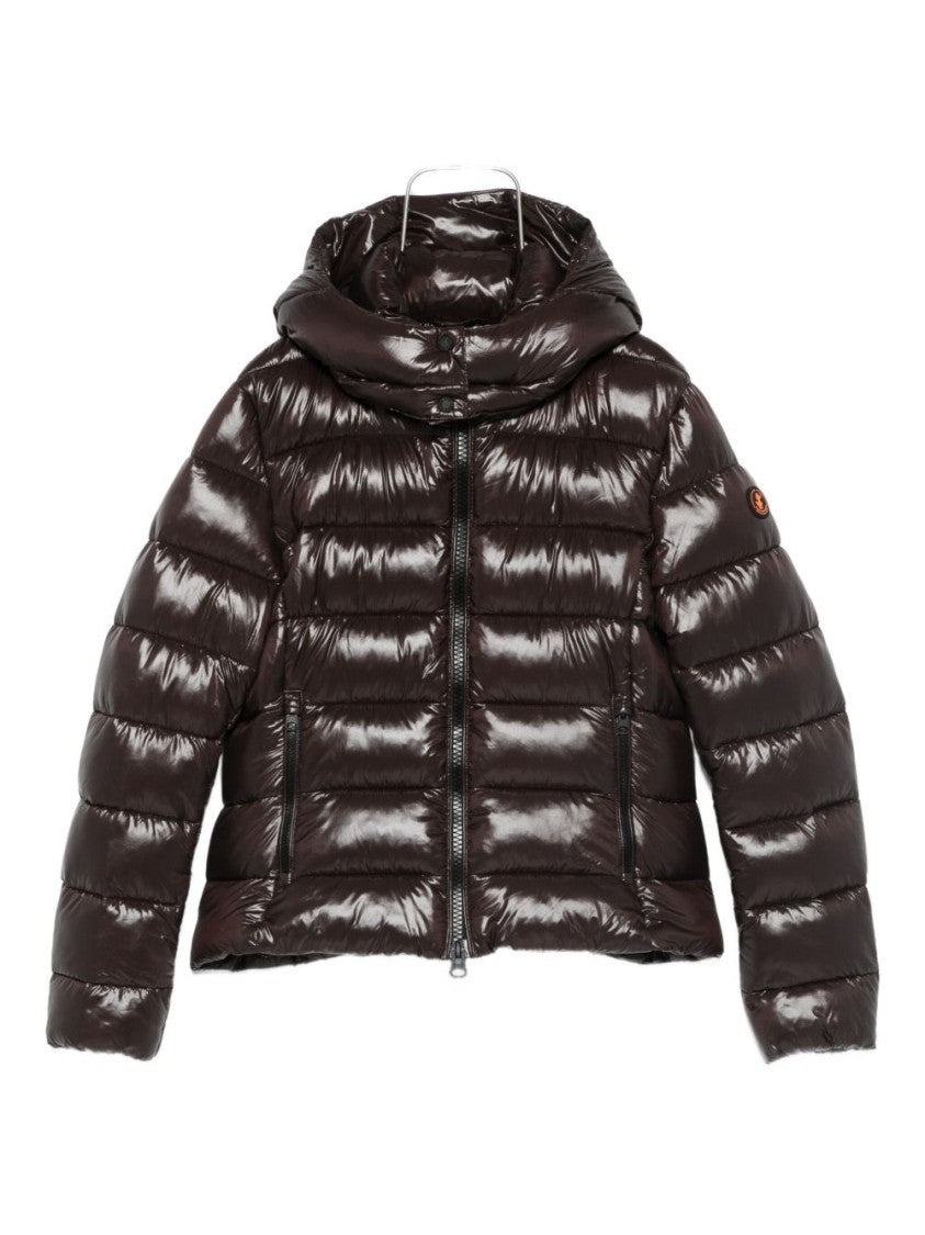 Save The Duck Quilted Jacket With Hood And Cropped Fit
