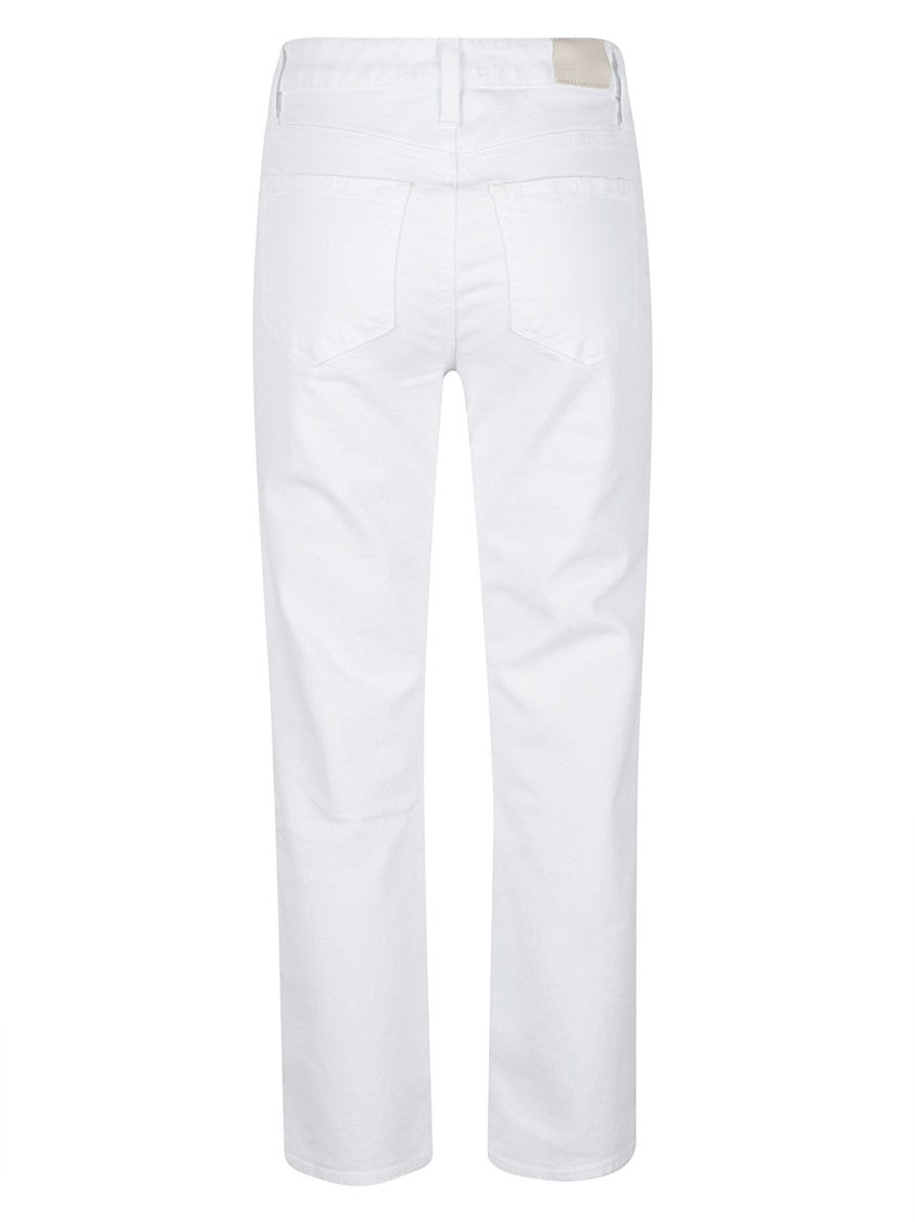 Paige Crisp White Ankle-Length Trousers