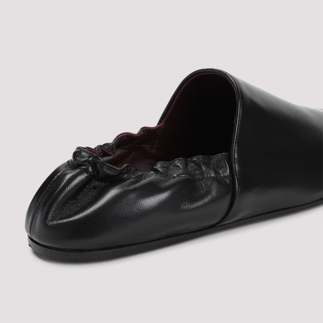 Khaite Slip-On Black Goat Leather Flats