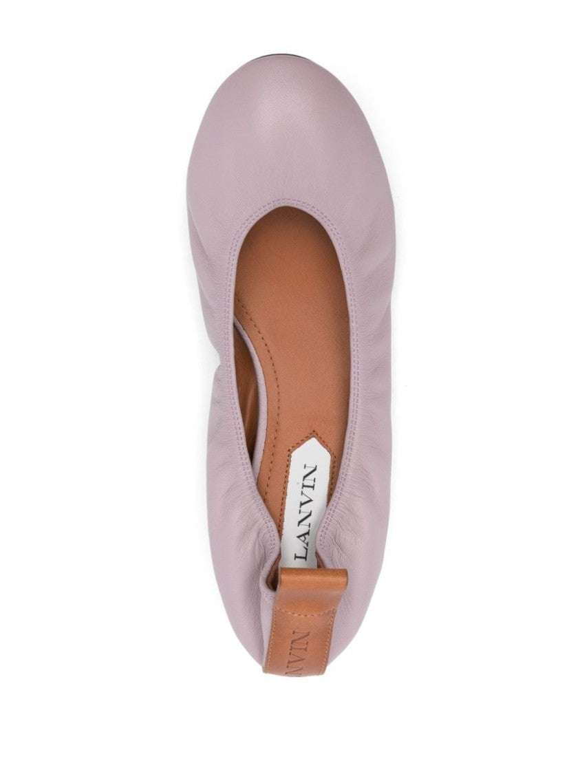 Lanvin Smooth Grain Calf Leather Slip-On Flats