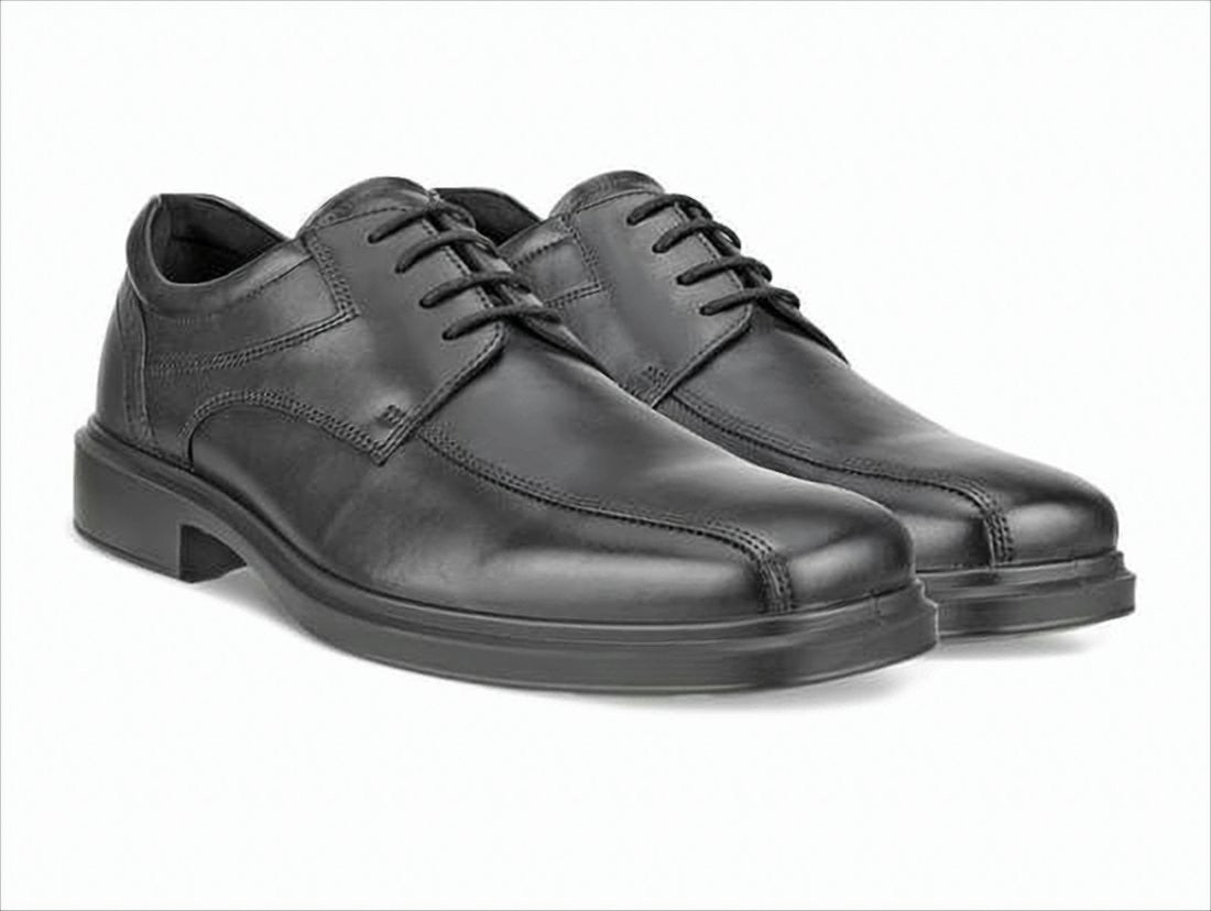 Ecco Smooth Leather Lace-Up Dress Shoes