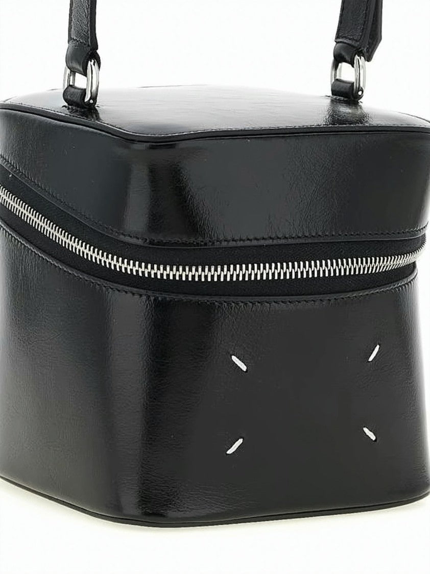 Maison Margiela Structured Cube Design Calf Leather Shoulder Bag