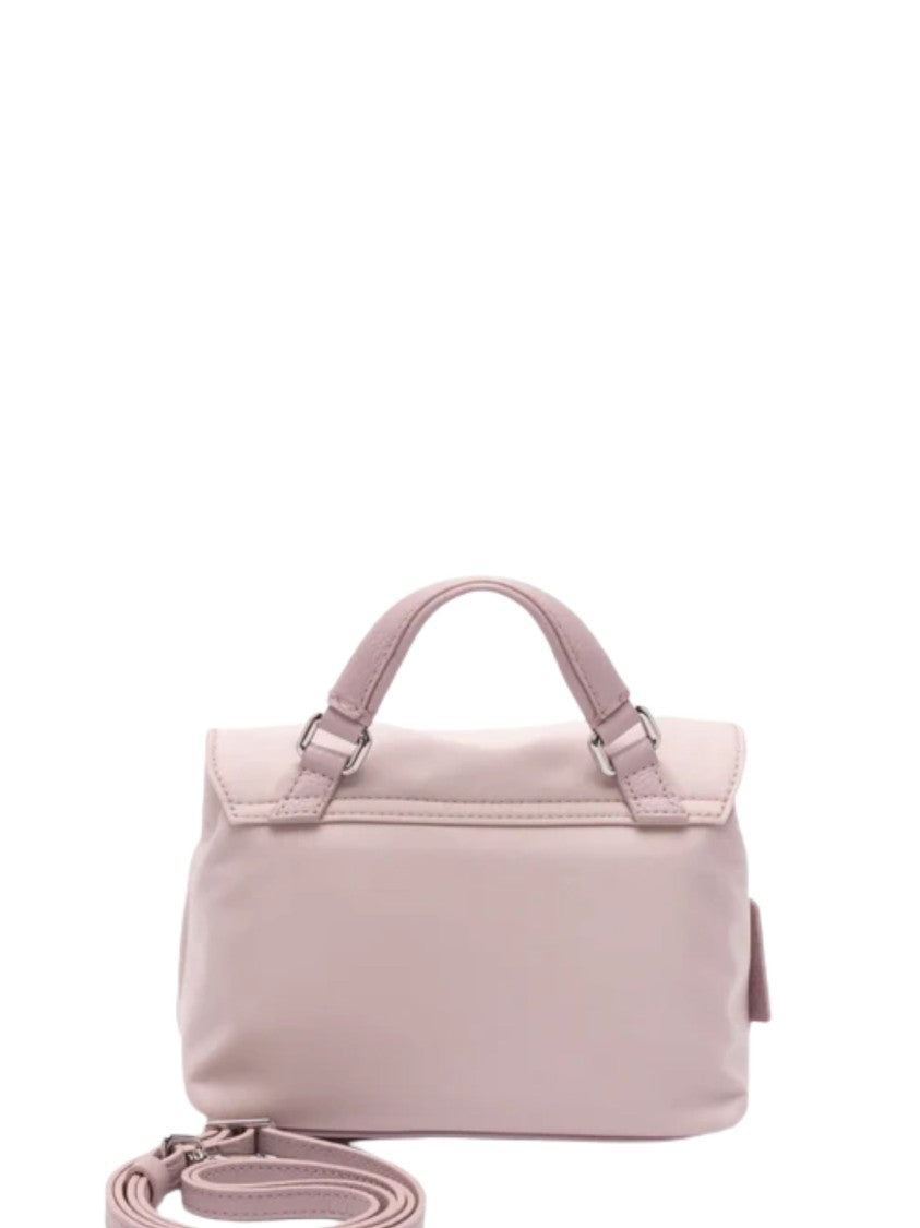 Zanellato Pastel Pink Dual Silver-Tone Turn-Lock Shoulder Bag