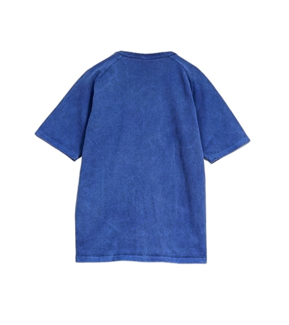 Nigel Cabourn Washed Blue Short-Sleeved T-Shirt With Chest Pocket