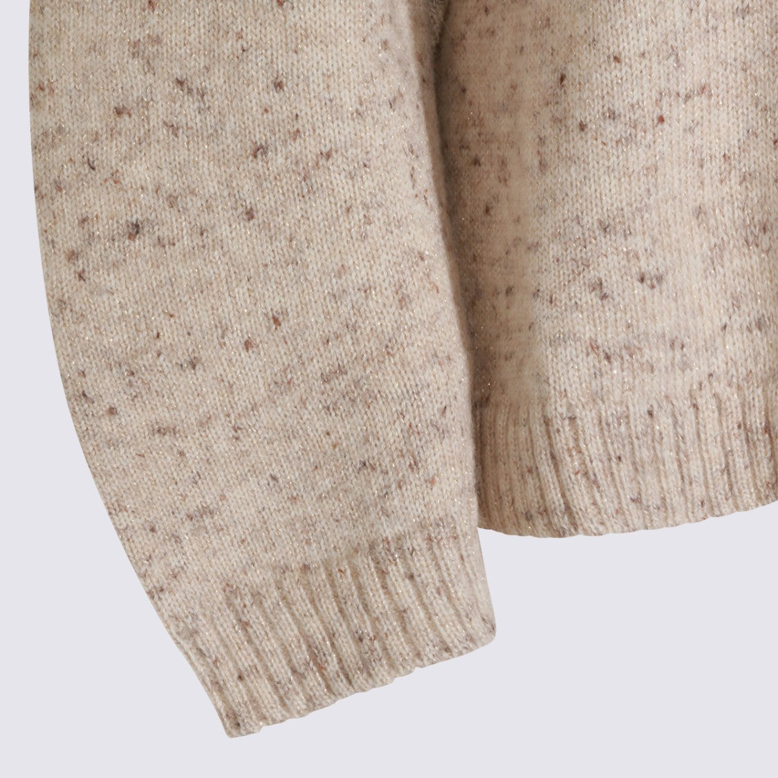 Fabiana Filippi Relaxed Fit Crew Neck Sweater With Speckled Knit Pattern
