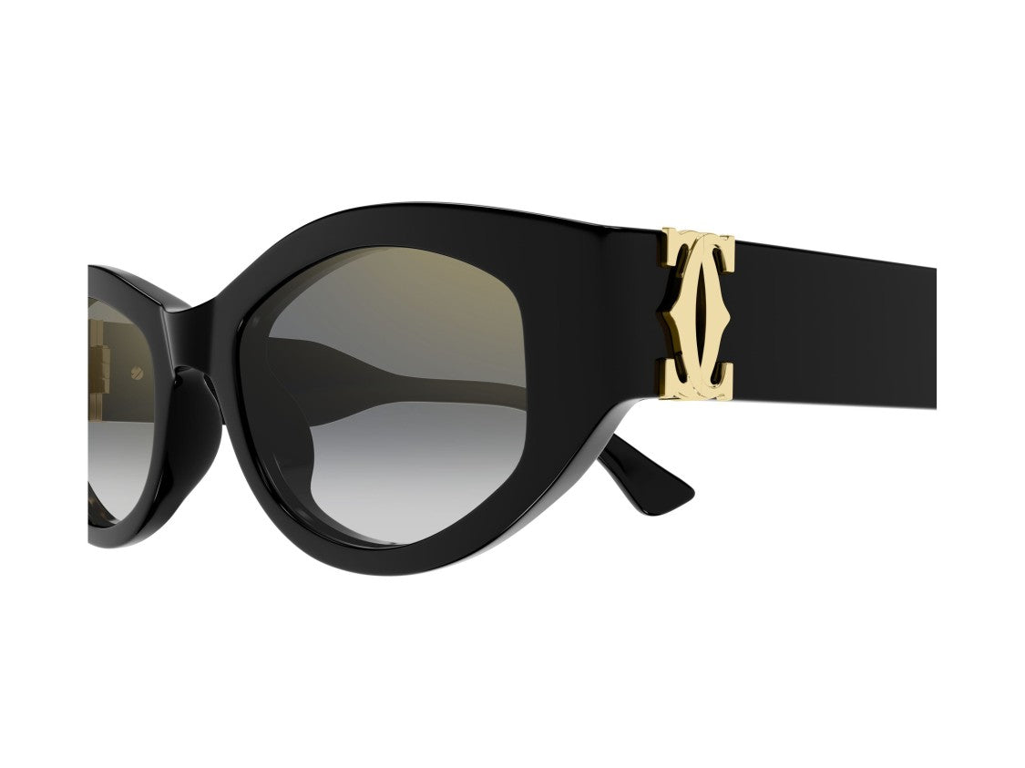 Cartier Gold Ct0667s Oversized Cat-Eye Sunglasses