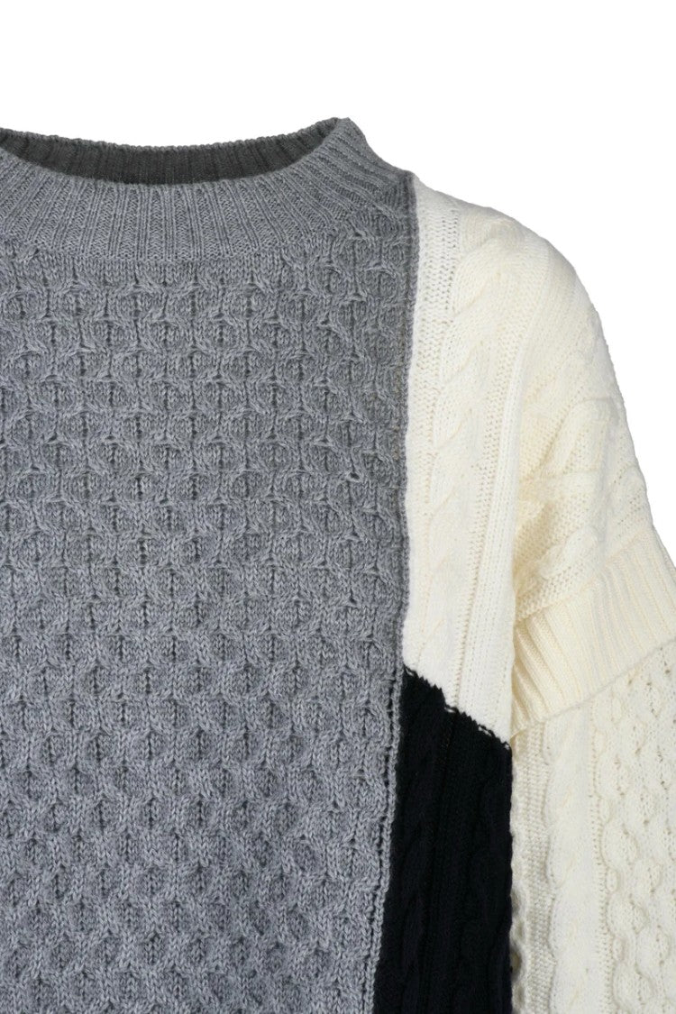 Max Mara Virgin Wool Sweater - Grey/Blue