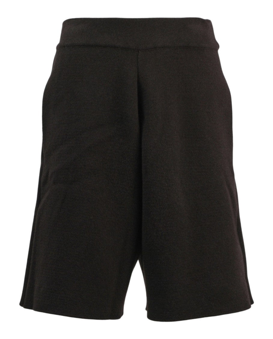 Bottega Veneta Cashmere Blend Loose Fit Shorts With Pocket Details