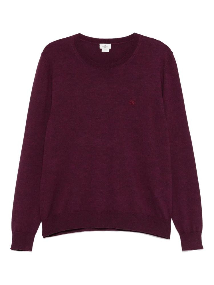 Etro Knitted Sweater With Classic Crew Neckline And Ribbed Finish