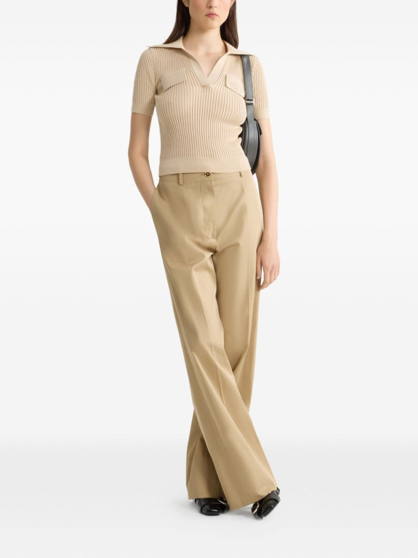 Patou Silk And Nylon Blend Knit Sweater