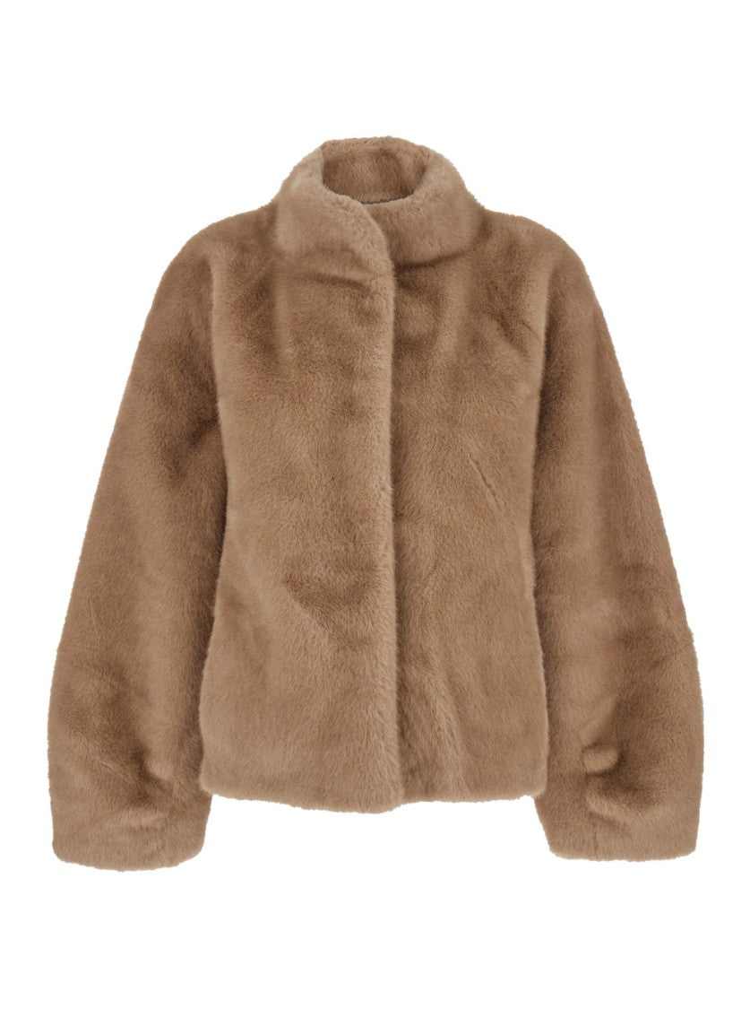 Plain Fake Mink Fur Jacket