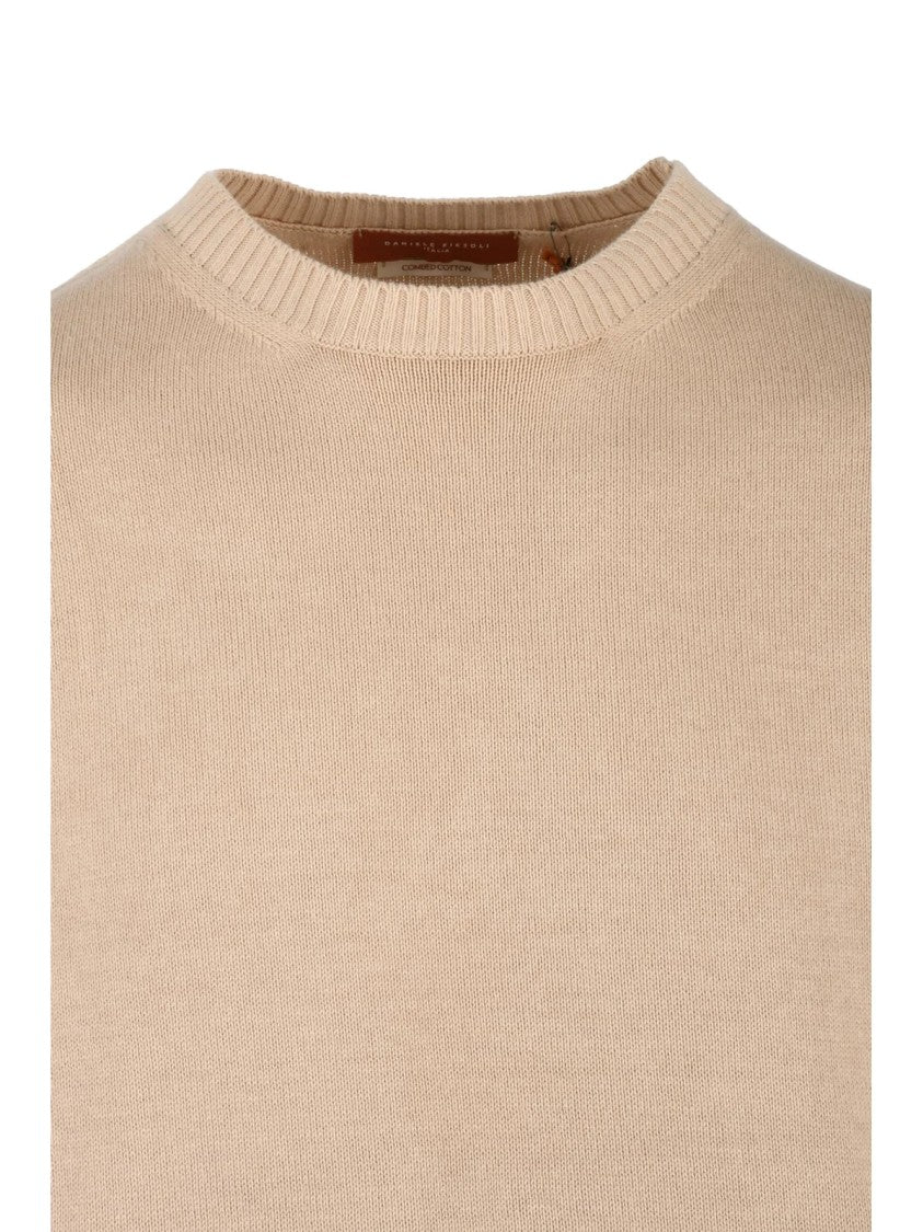 Daniele Fiesoli Beige Relaxed Cotton Pullover
