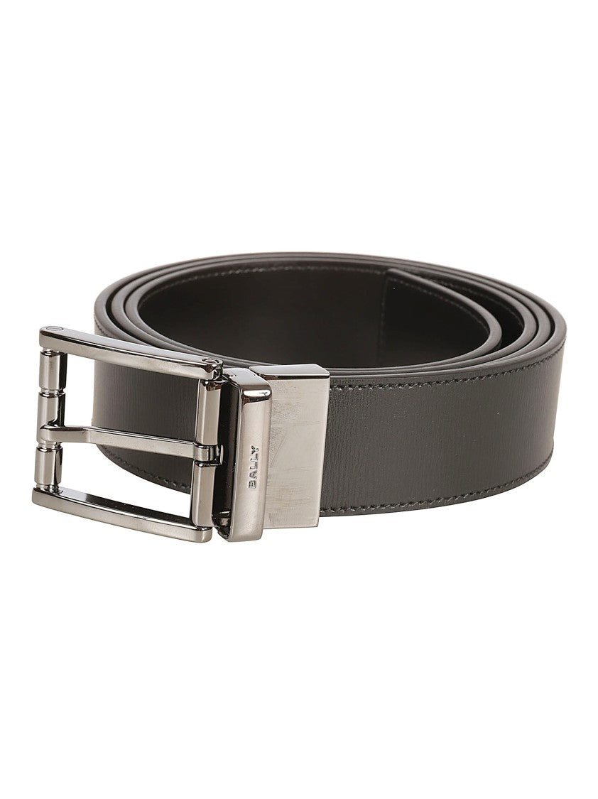 Bally Black Belt With Classic Buckle