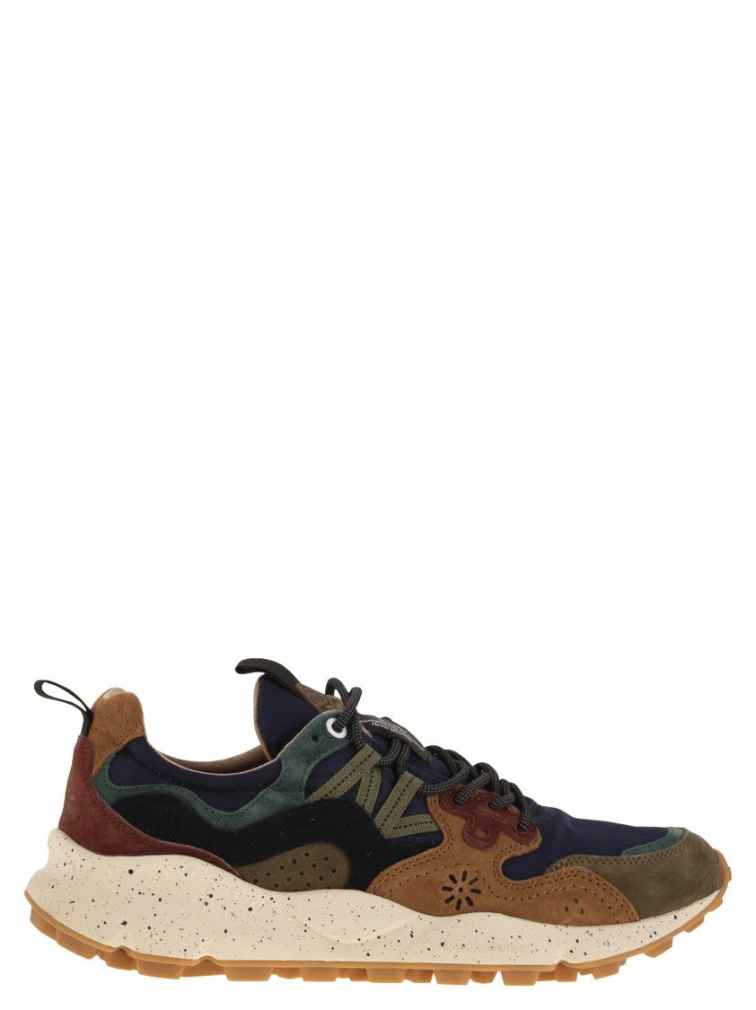 Flower Mountain Yamano 3 - Sneakers In Suede And Technical Fabric