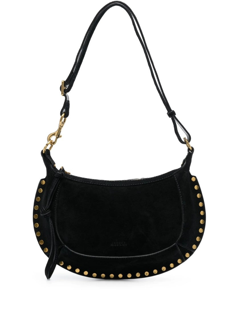 Isabel Marant Crescent-Shaped Shoulder Bag In Soft Calf Velvet Leather