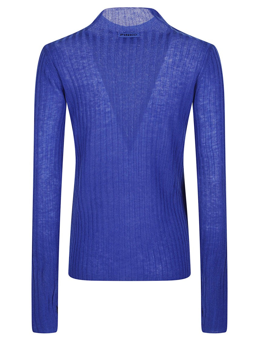 Pinko Muggito Round Nek Ribbed Wool Sweater