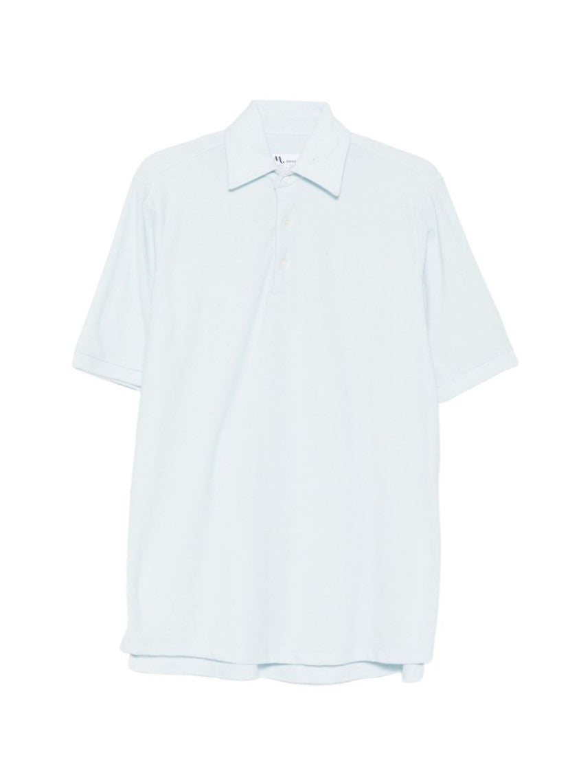 Doppiaa Polo-Style White Soft Collar Shirt