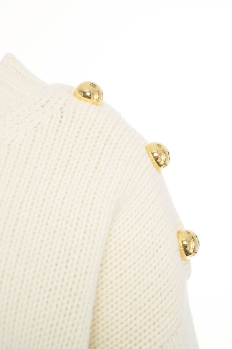 Grifoni Decorative Button Sweater