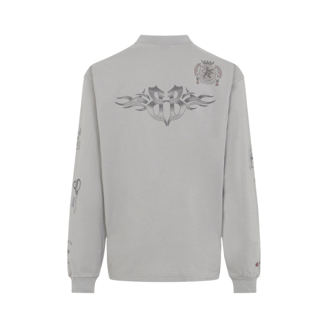 Balenciaga Long-Sleeve Graphic T-Shirt With Artistic Prints