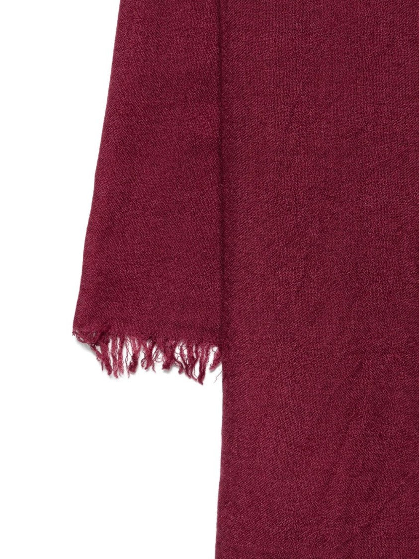 Faliero Sarti Bordeaux Virgin Wool And Silk Scarf