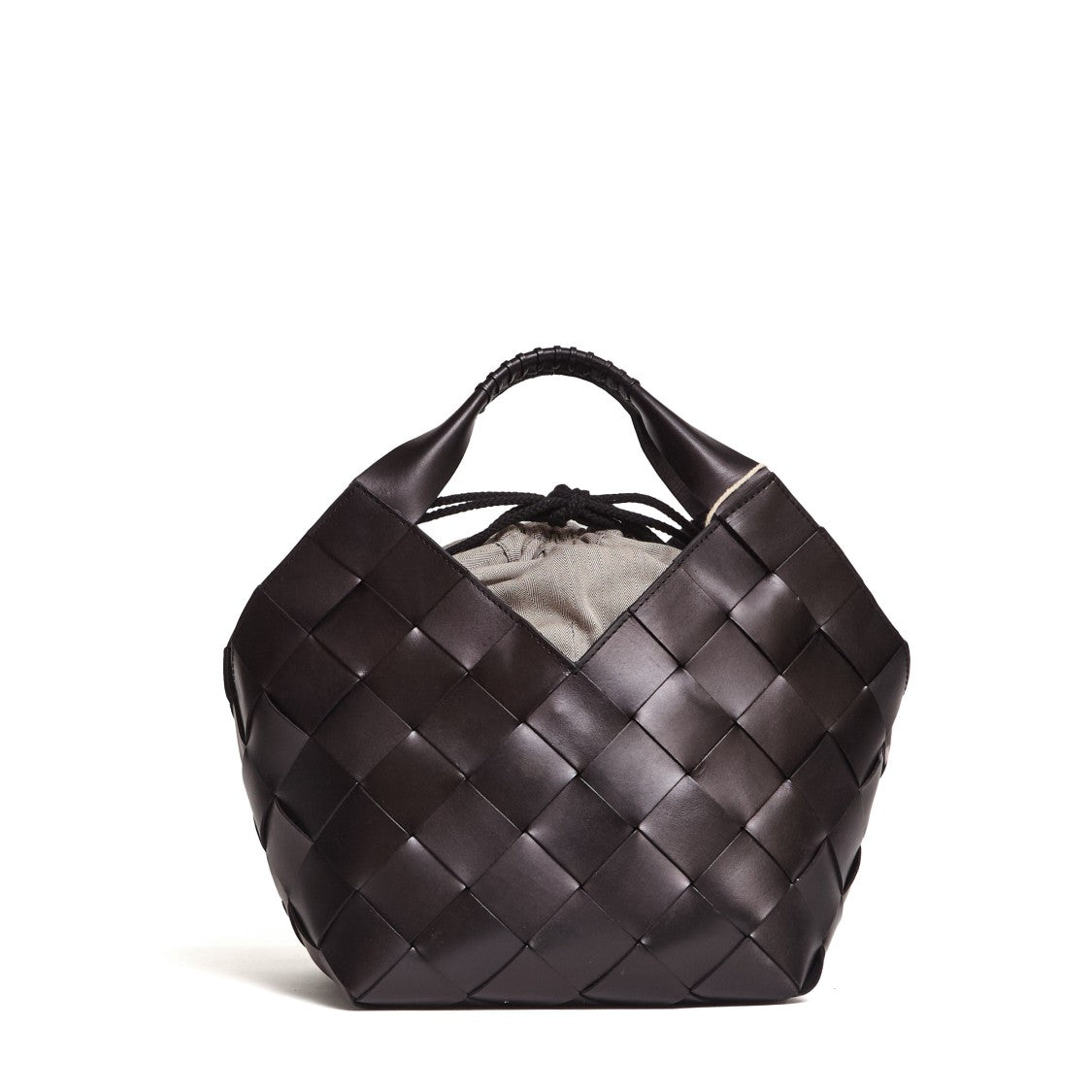 Dragon Diffusion Botteghe Hexagonal Diamond Woven Leather Shoulder Bag