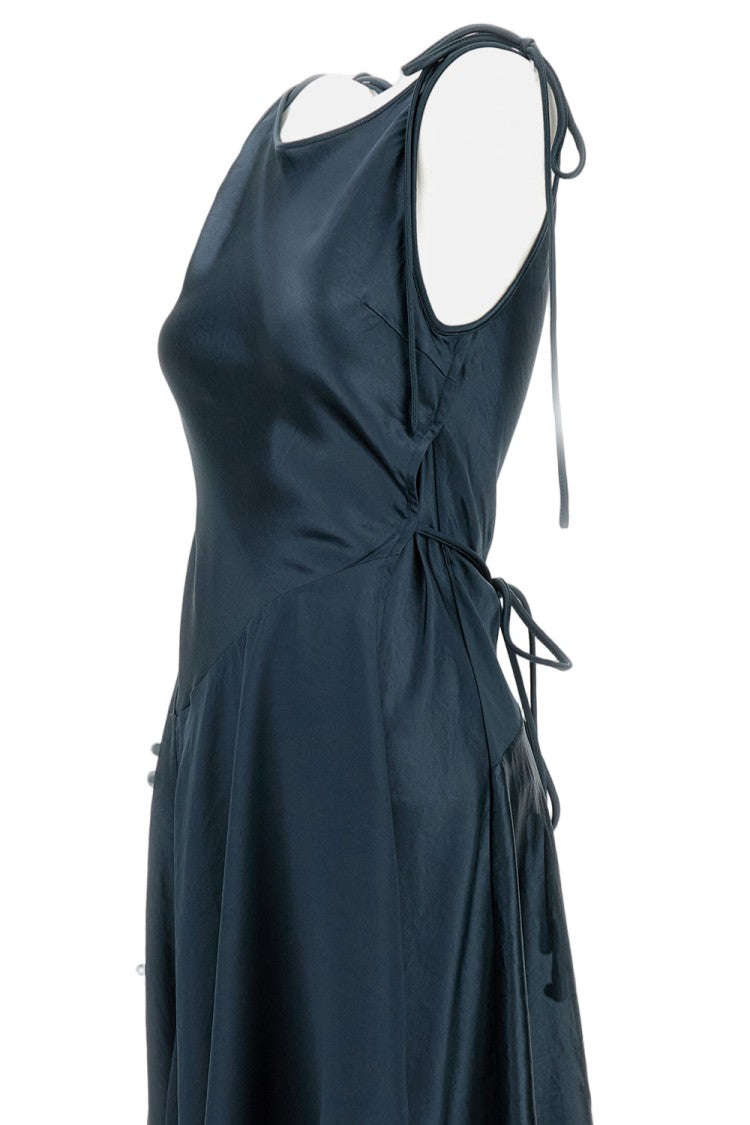 Acne Studios Flowing Blue Dress With Clean Lines