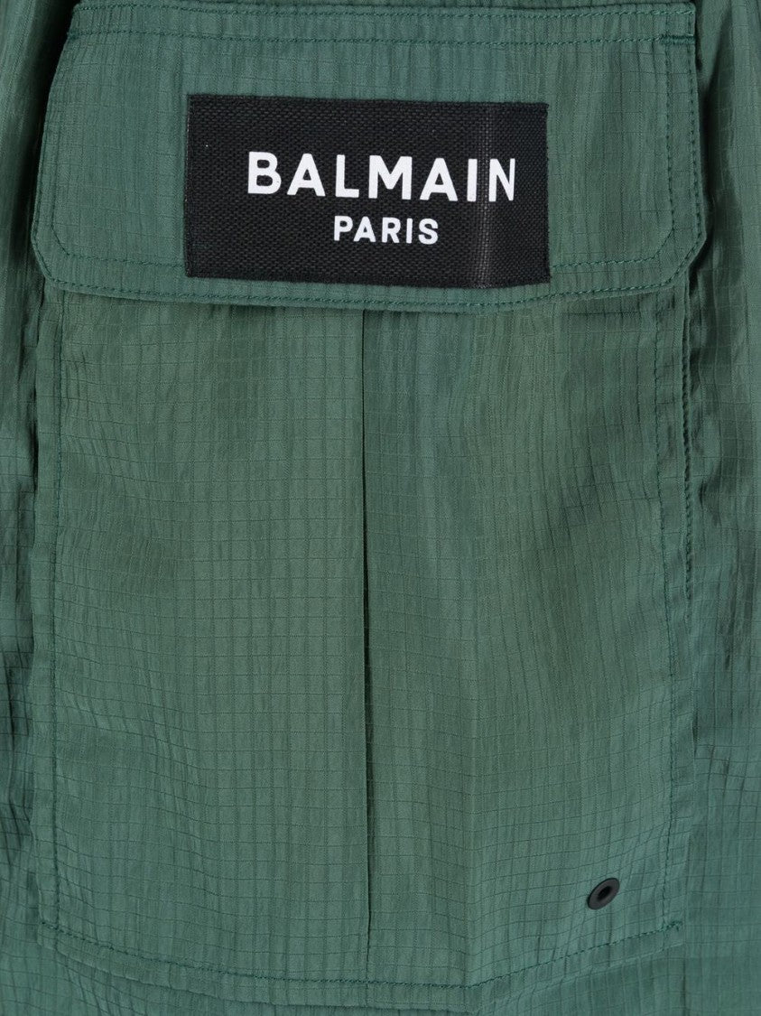 Balmain Mid-Thigh Swim Shorts