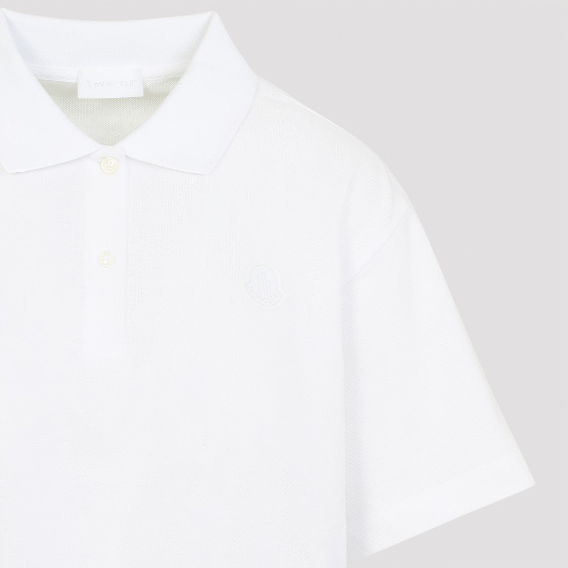 Moncler Short-Sleeved Cotton Polo With Adjustable Hem