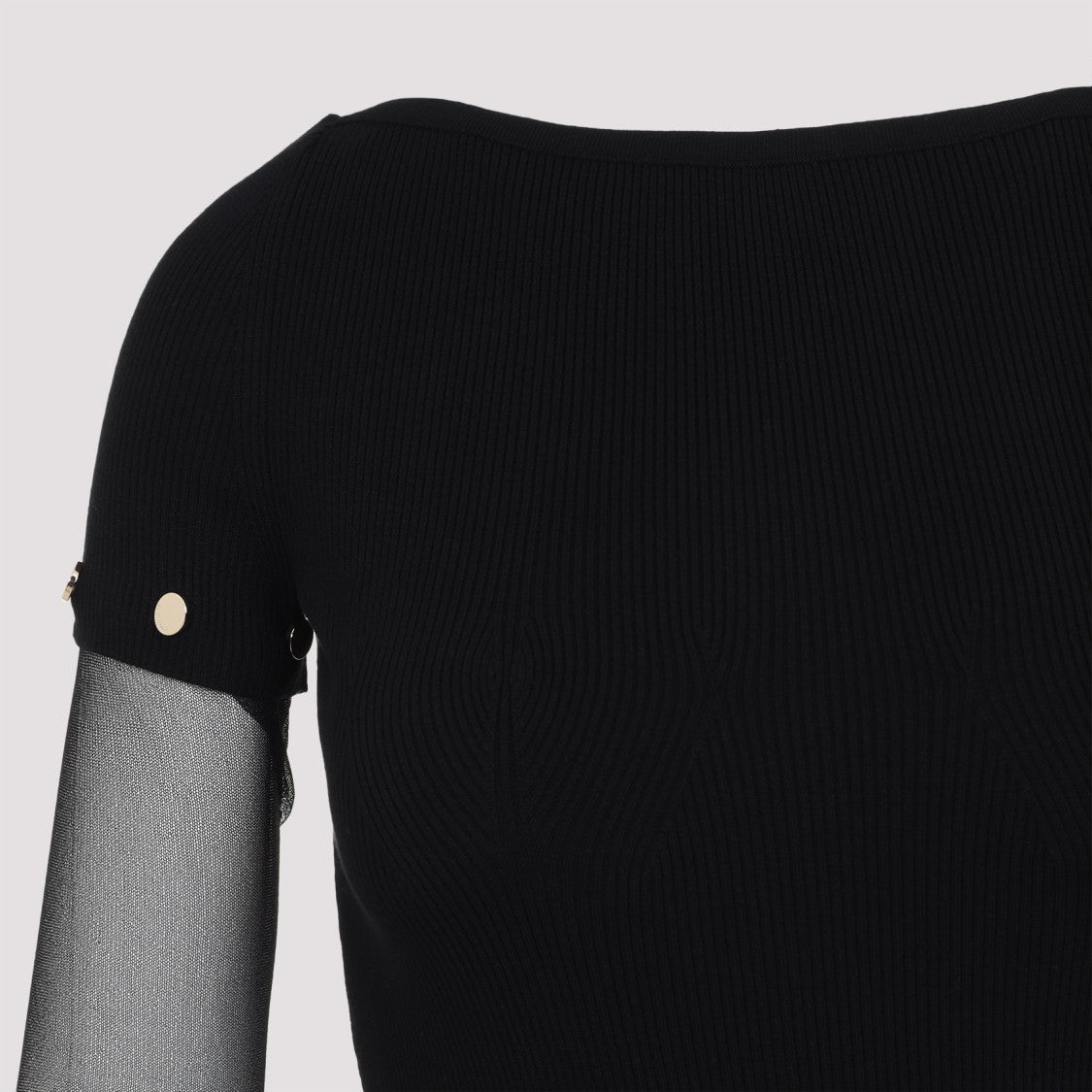 Sportmax Fitted Black Evening Dress