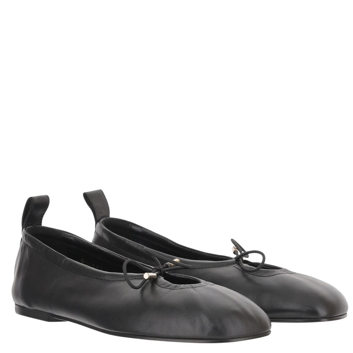 Alohas Rosalind Leather Ballerina Flats With Bow Detail