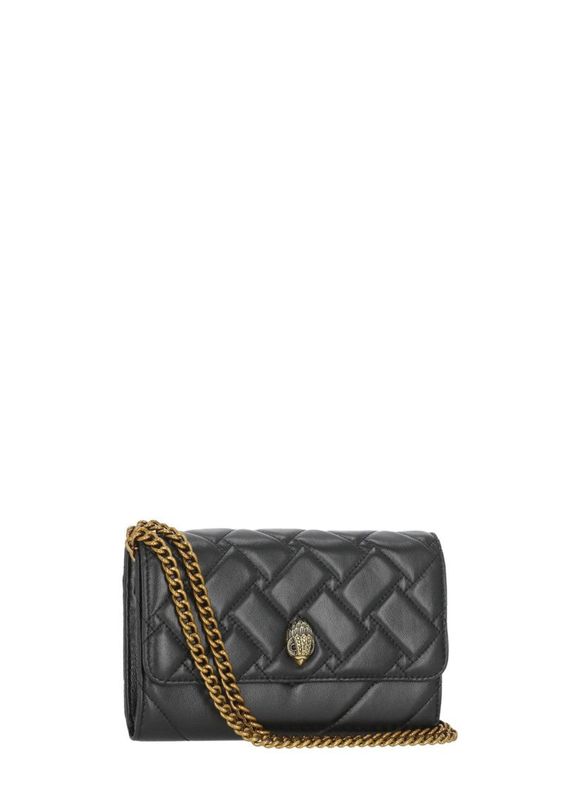 Kurt Geiger Black Kensington Leather Shoulder Wallet
